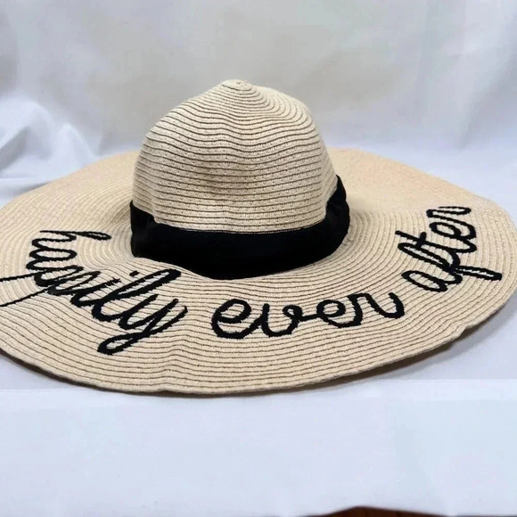 Mudpie Straw Hat Happily Ever After Wedding Honeymoon - Picture 3 of 7